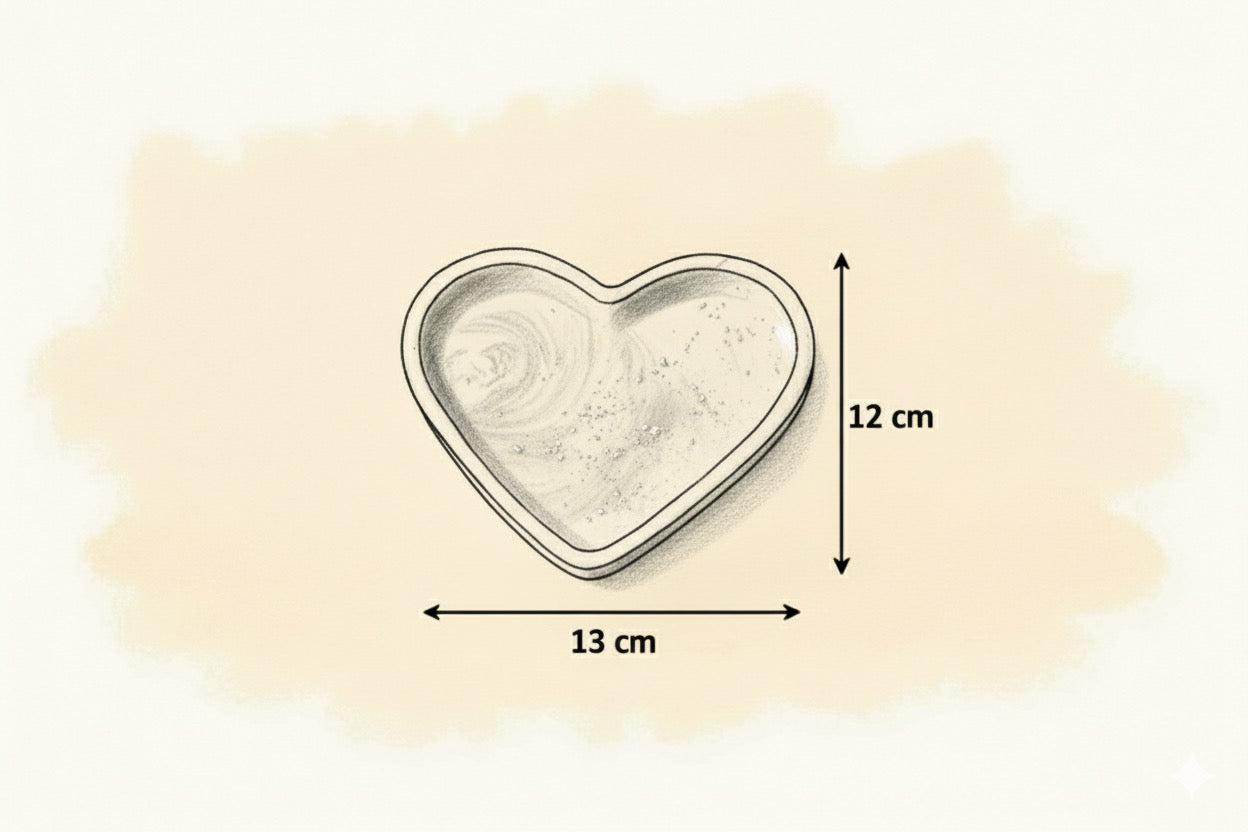 VASSOIO a forma di Cuore | Vassoio per gioielli | Stone Effect