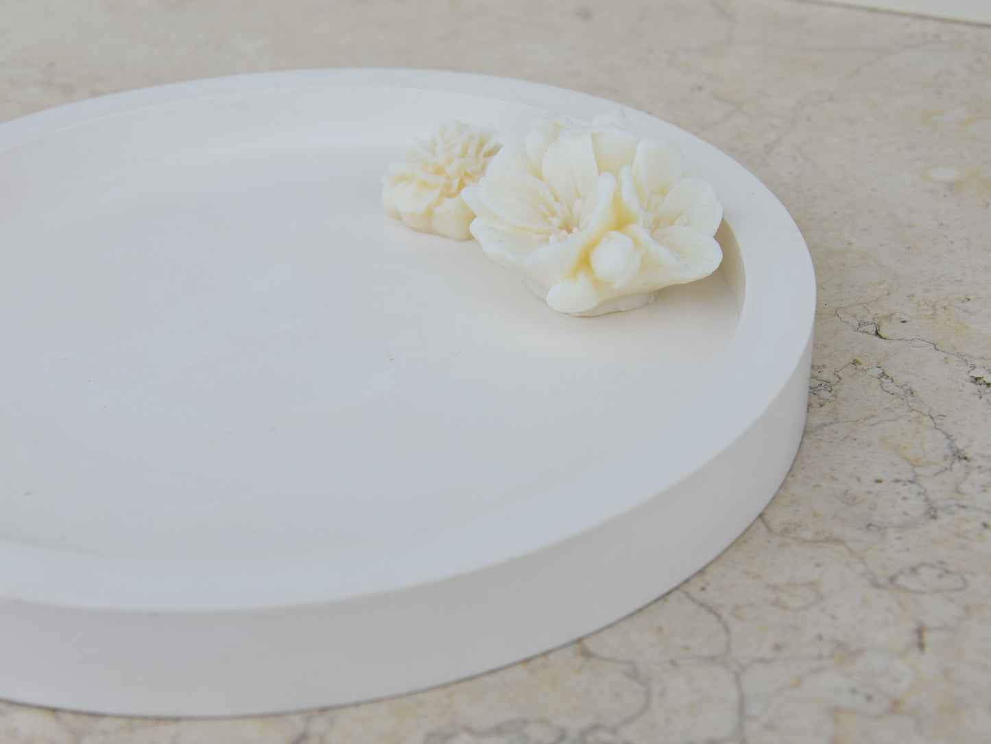 VASSOIO rotondo | Vassoio per gioielli | Bianco