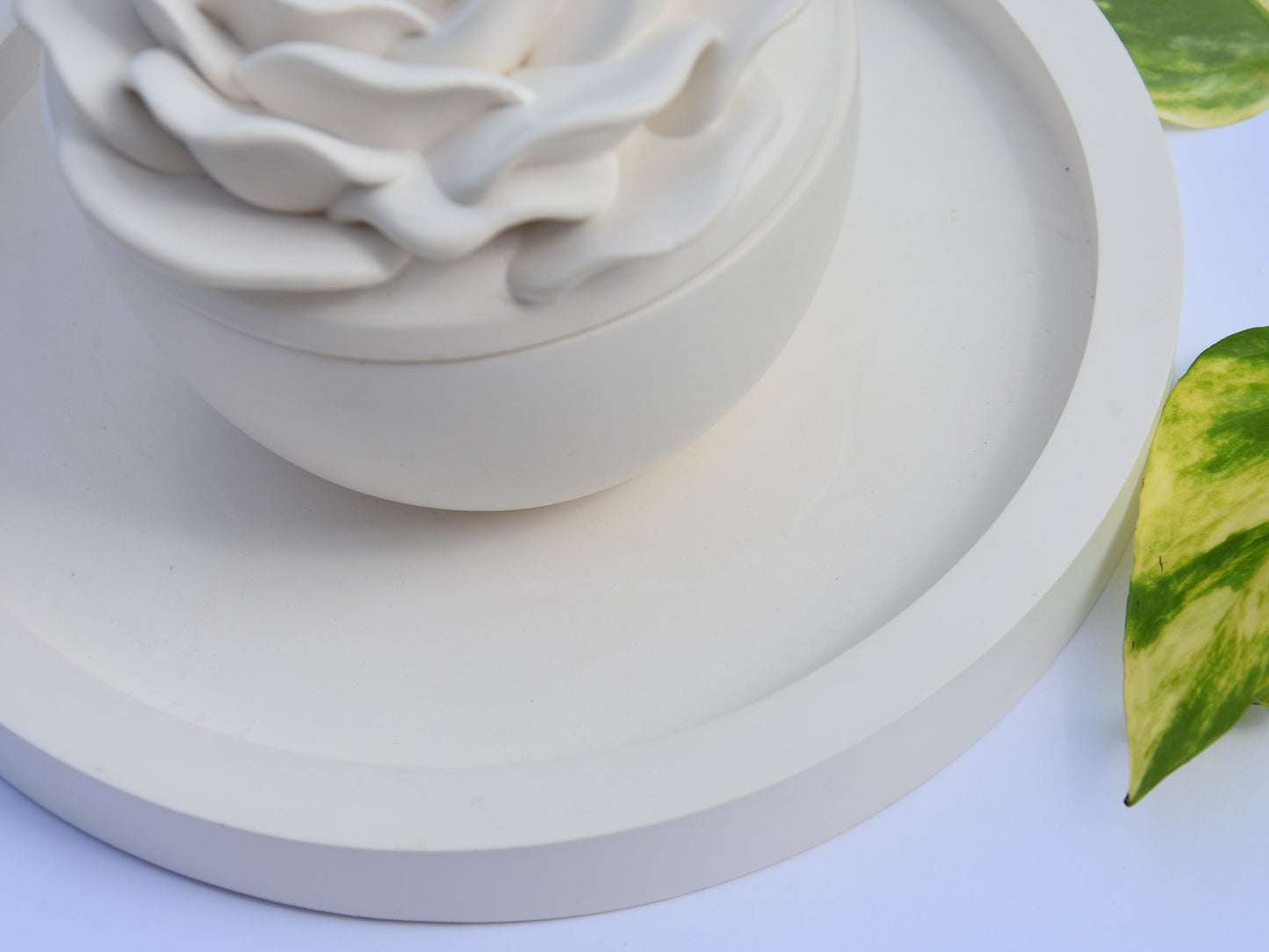 VASSOIO rotondo | Vassoio per gioielli | Bianco