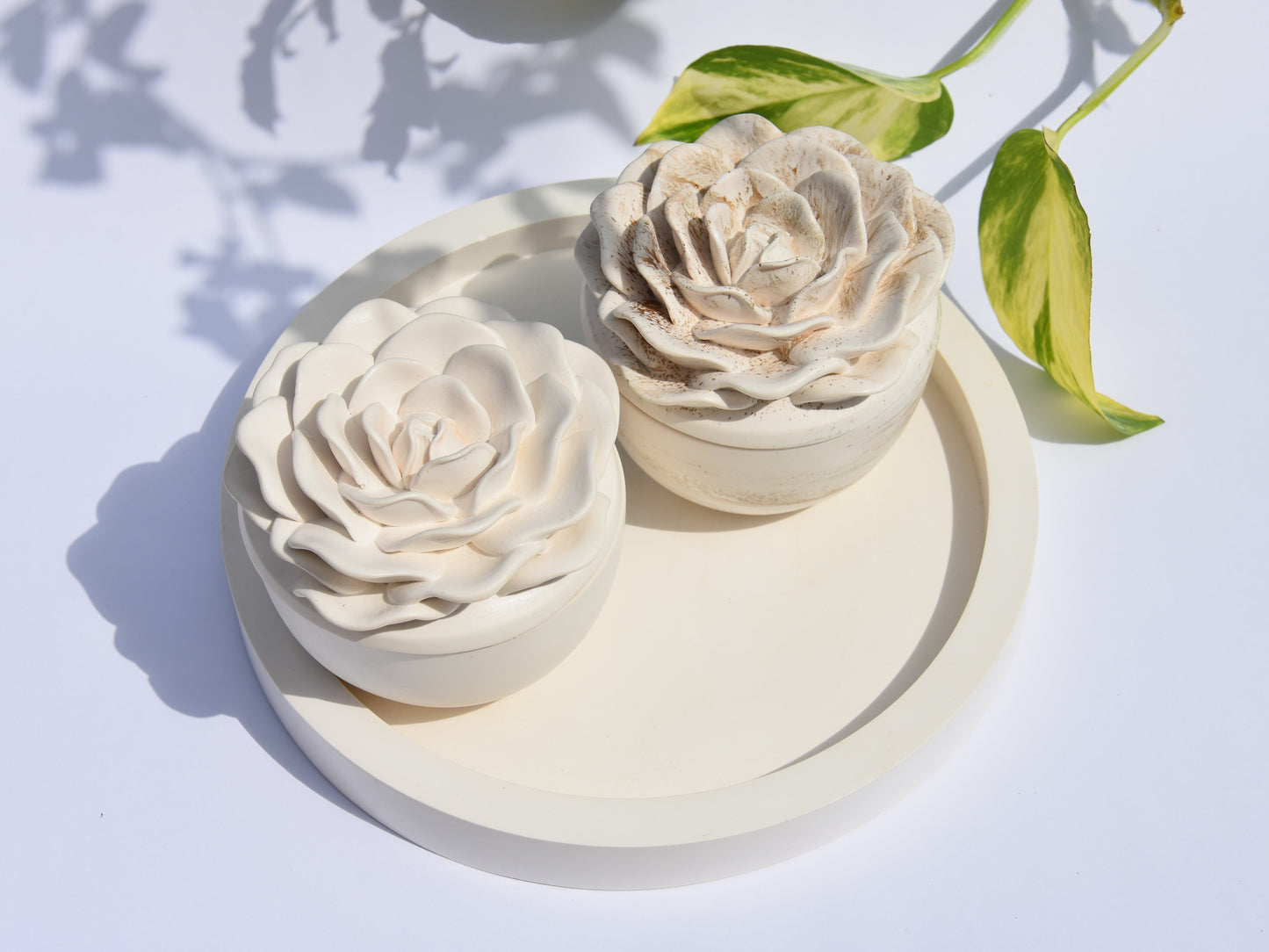 VASSOIO rotondo | Vassoio per gioielli | Bianco