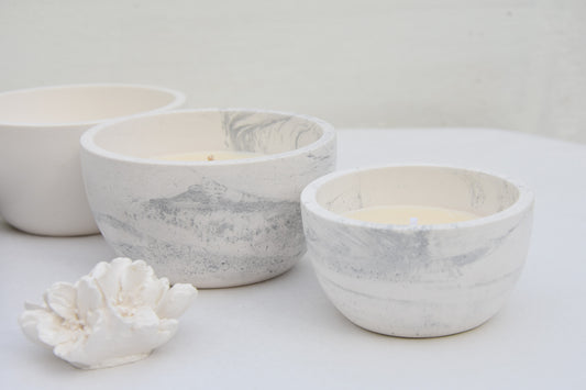 Portagioie | Contenitore  | Portacandela - bianco con motivo metallizzato