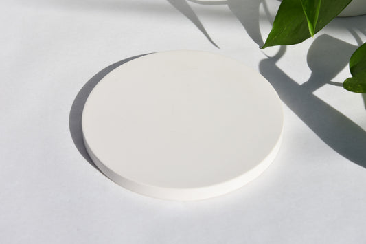 VASSOIO rotondo | Portacandele | Bianco