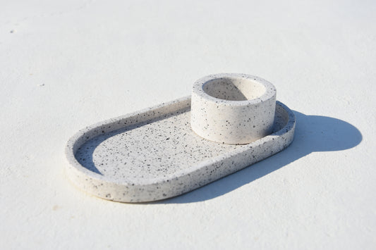 VASSOIO ovale| Vassoio per gioielli |  Svuotatasche | Stone Effect