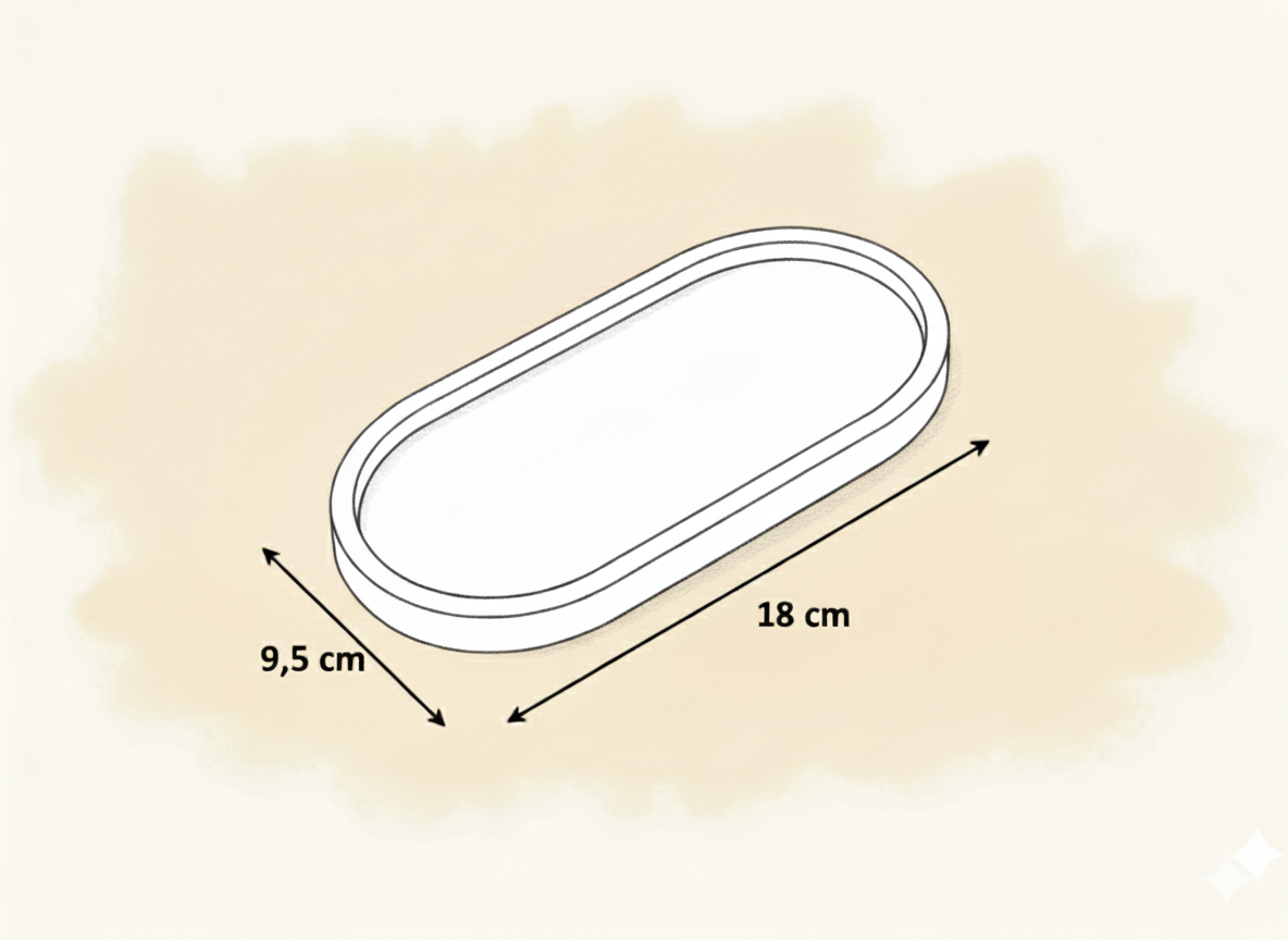 VASSOIO ovale| Vassoio per gioielli |  Svuotatasche | Stone Effect